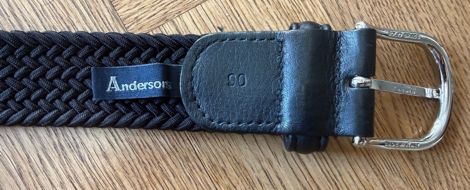 Cinture: ANDERSON'S Belt Gürtel Size 90 Black Solid Brass – Usato da Bern venduto da Cremaster01 3