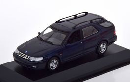 Saab 9-5 Sport Combi Phase I 1999-2001 dunkelblau met.  1:43