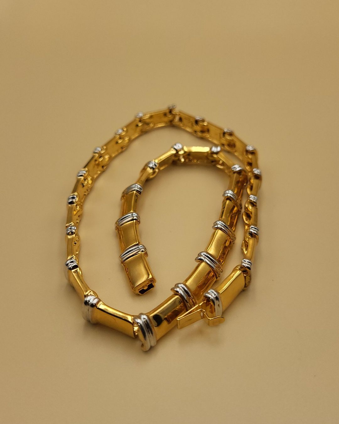 Ketten: Goldene Elegent Bicolor Collier – Gebraucht aus Wald ZH von SwissPawnshop 3