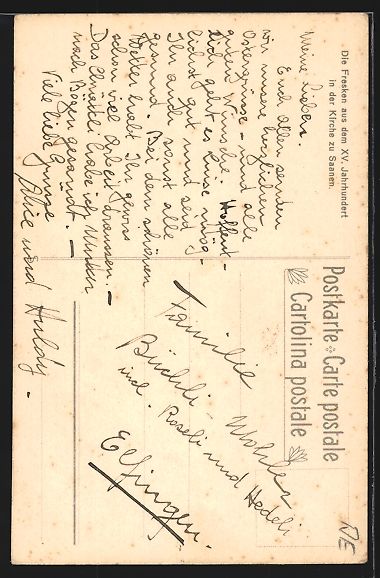 Cartoline postali: Saanen, Blick auf die Kirche – Usato da Berlin venduto da bartko-reher 1