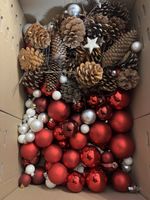 Big Box of Christmas decorations set: Balls and cones.