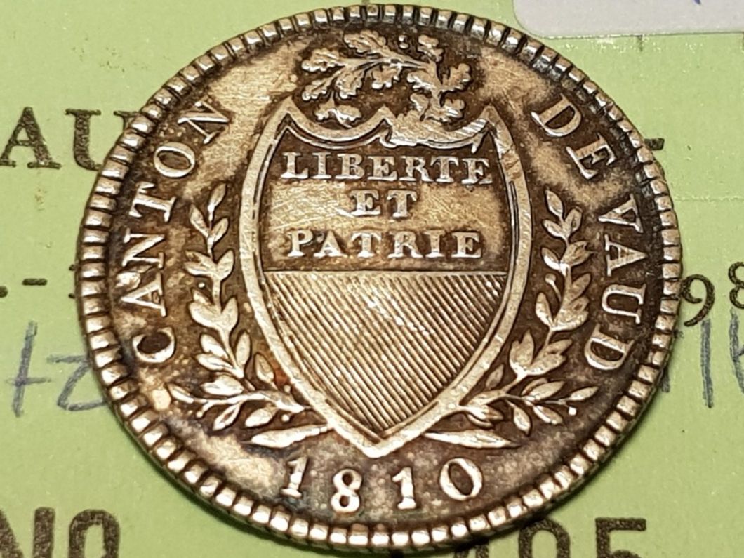 Alle Münzen: Waadt: 5 Batz 1810 Silber. #66 – Gebraucht aus Schöftland von Topdeal4 1