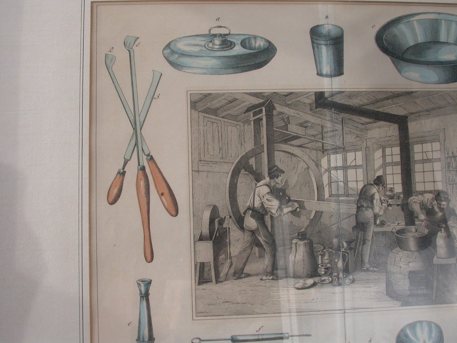 Grafica & Litografie: Farblithographie 1843 "Die Zinngiesser" – Usato da Zürich venduto da Marcel6887 4