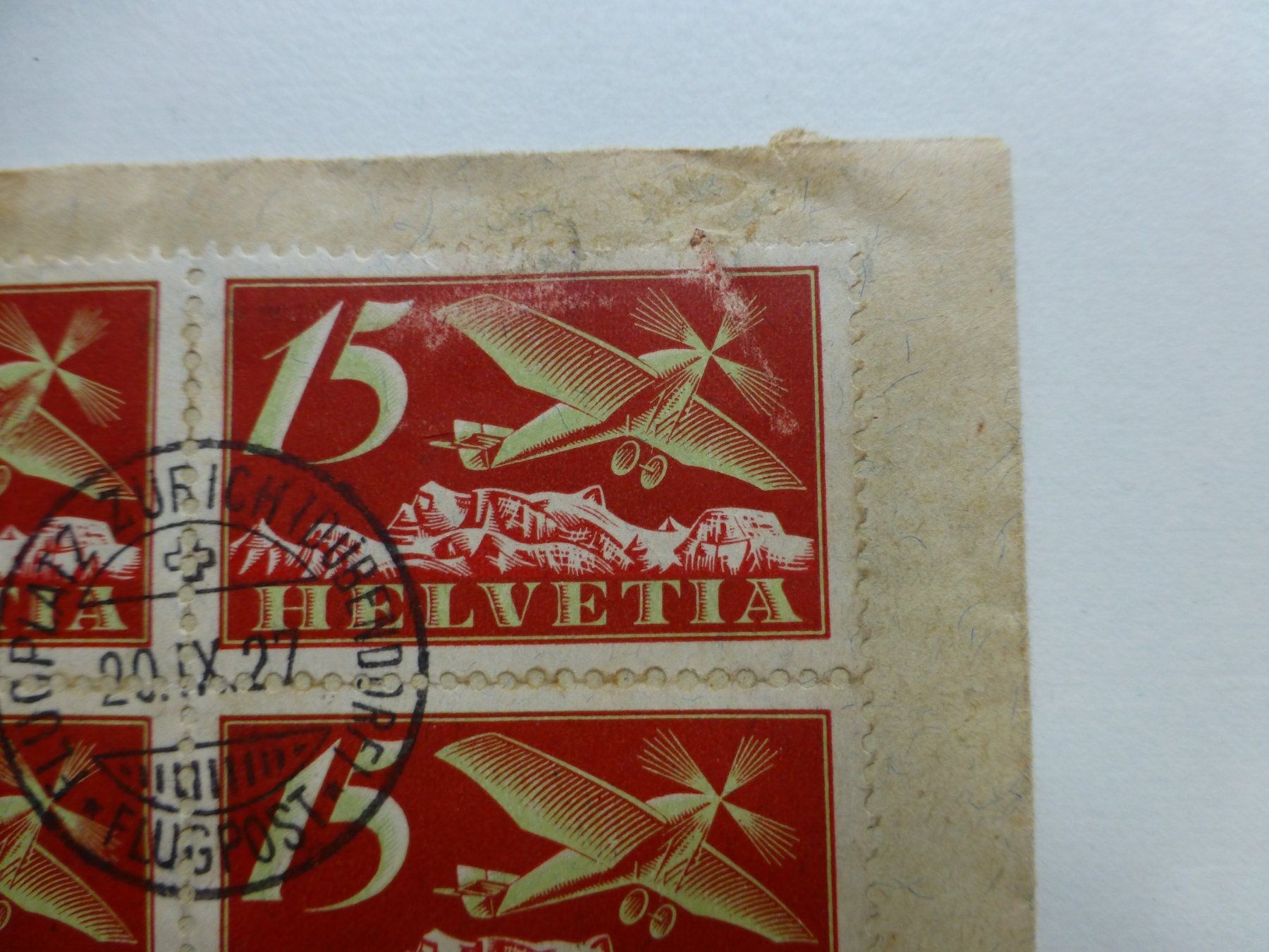 Tutti i francobolli: Luftpostbeleg, Stempel Zürich- Dübendort 20.IX.27 – Usato da Bettlach venduto da 1saurer 2