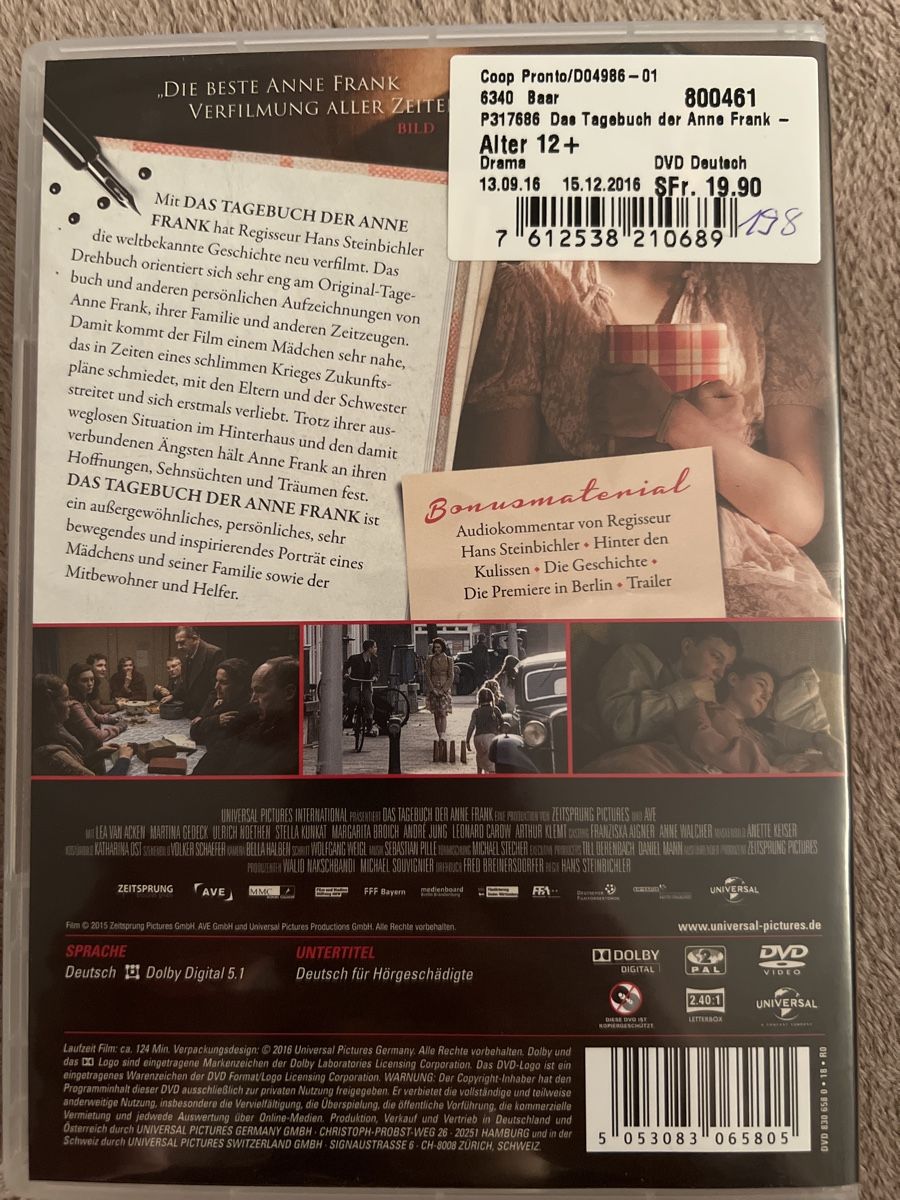 Tutti i DVDs: Anne Frank DVD  – Nuovo (secondo la descrizione) da Oberengstringen venduto da Rogi9698 1