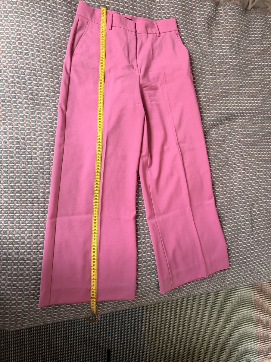Max Mara Pantaloni: Weekend Max Mara Pink Wool Culottes Size 8 - Perfect for Spr – Nuovo (secondo la descrizione) da Männedorf venduto da iza04 4