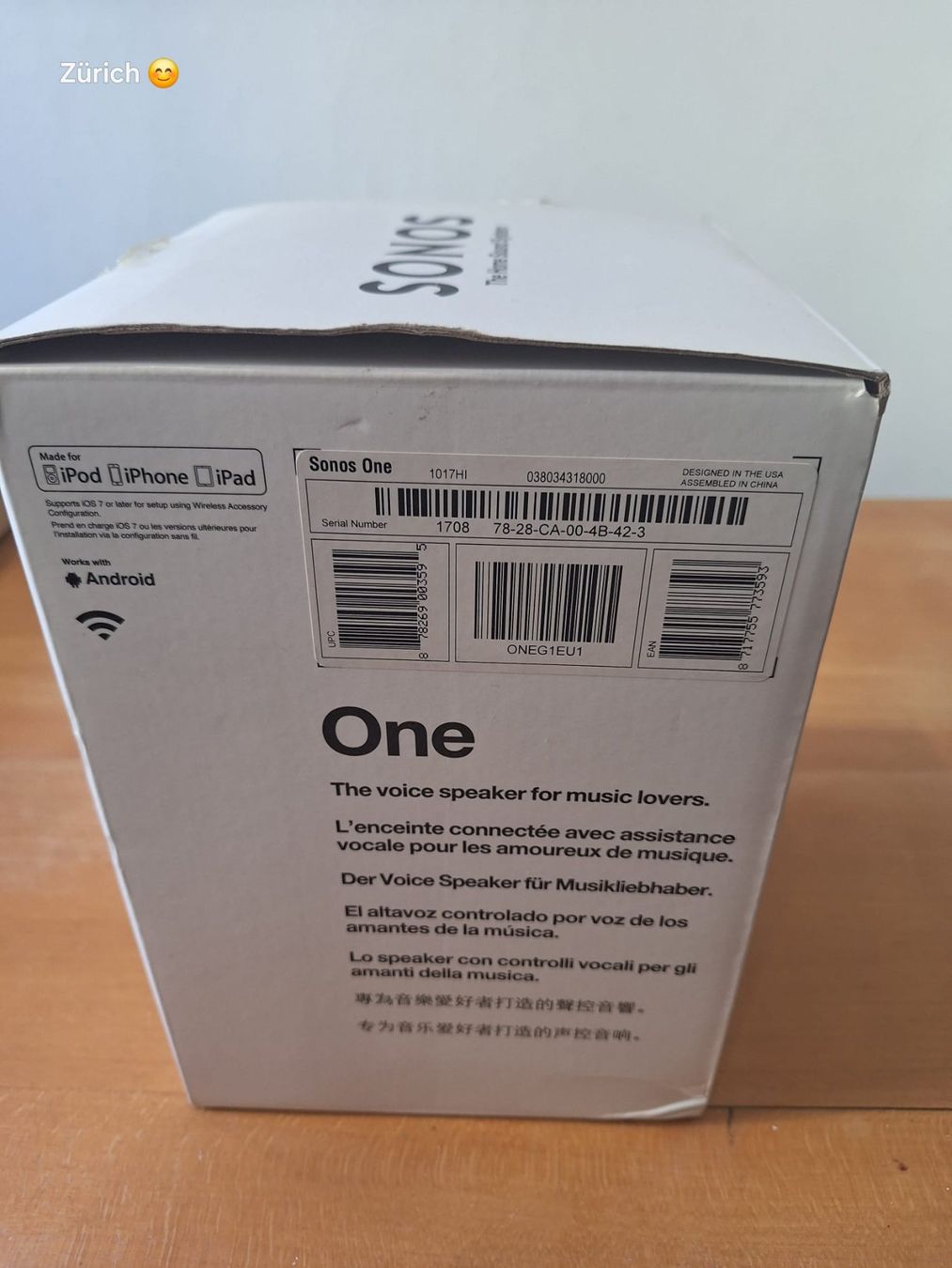 Lautsprecher: Sonos One – Gebraucht aus Zürich von irokoecommerce 2