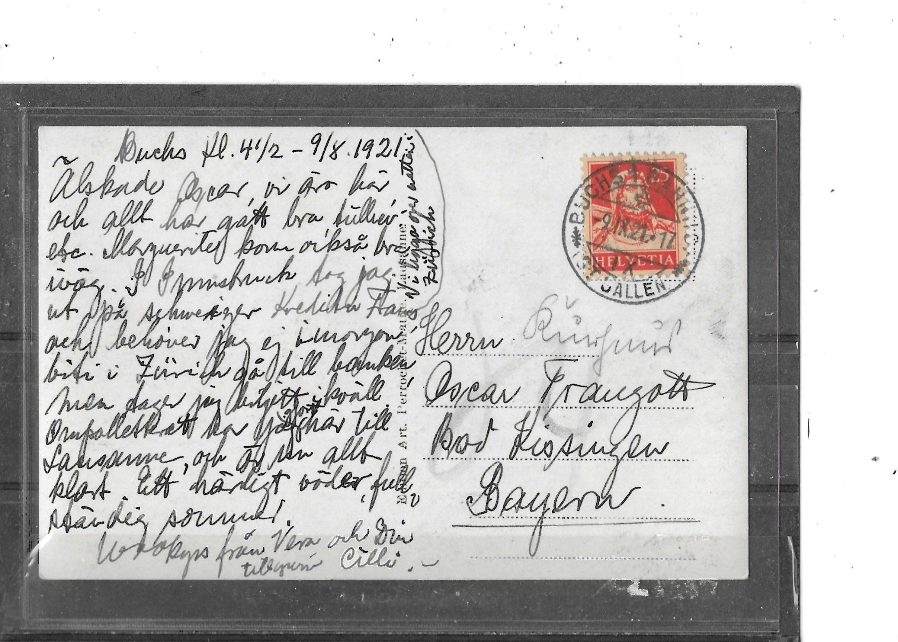 Cartoline postali: SG Buchs 1921 Bahnhof – Usato da Schocherswil venduto da Wilare 1