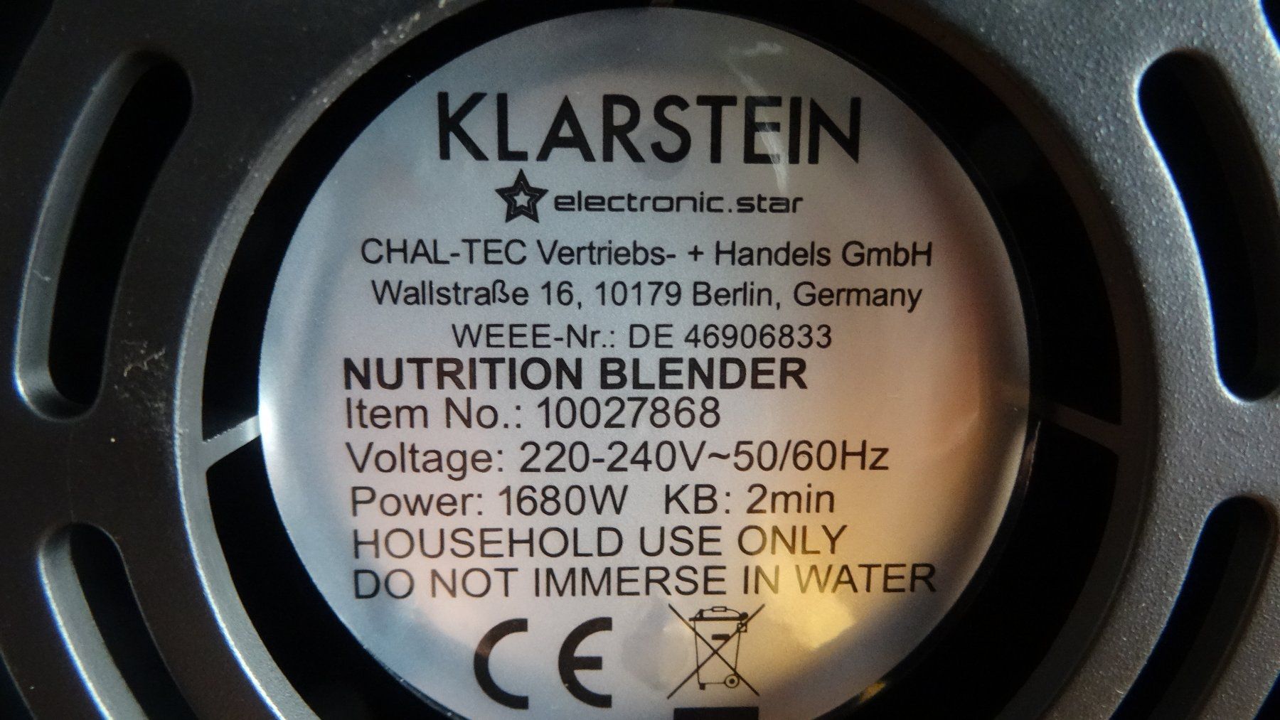 Elettrodomestici da cucina: Standmixer Klarstein 1680 Watt  2 Liter – Usato da Solothurn venduto da w_keller_2008 3
