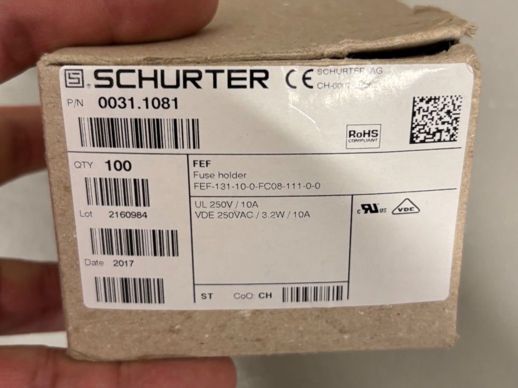 Componenti elettronici: Feinsicherungshalter Schurter – Nuovo (secondo la descrizione) da Schenkon venduto da ProStuff