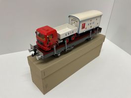 Tinplate 0, Güterwagen mit Knie LKW und Wagen, Bespielt