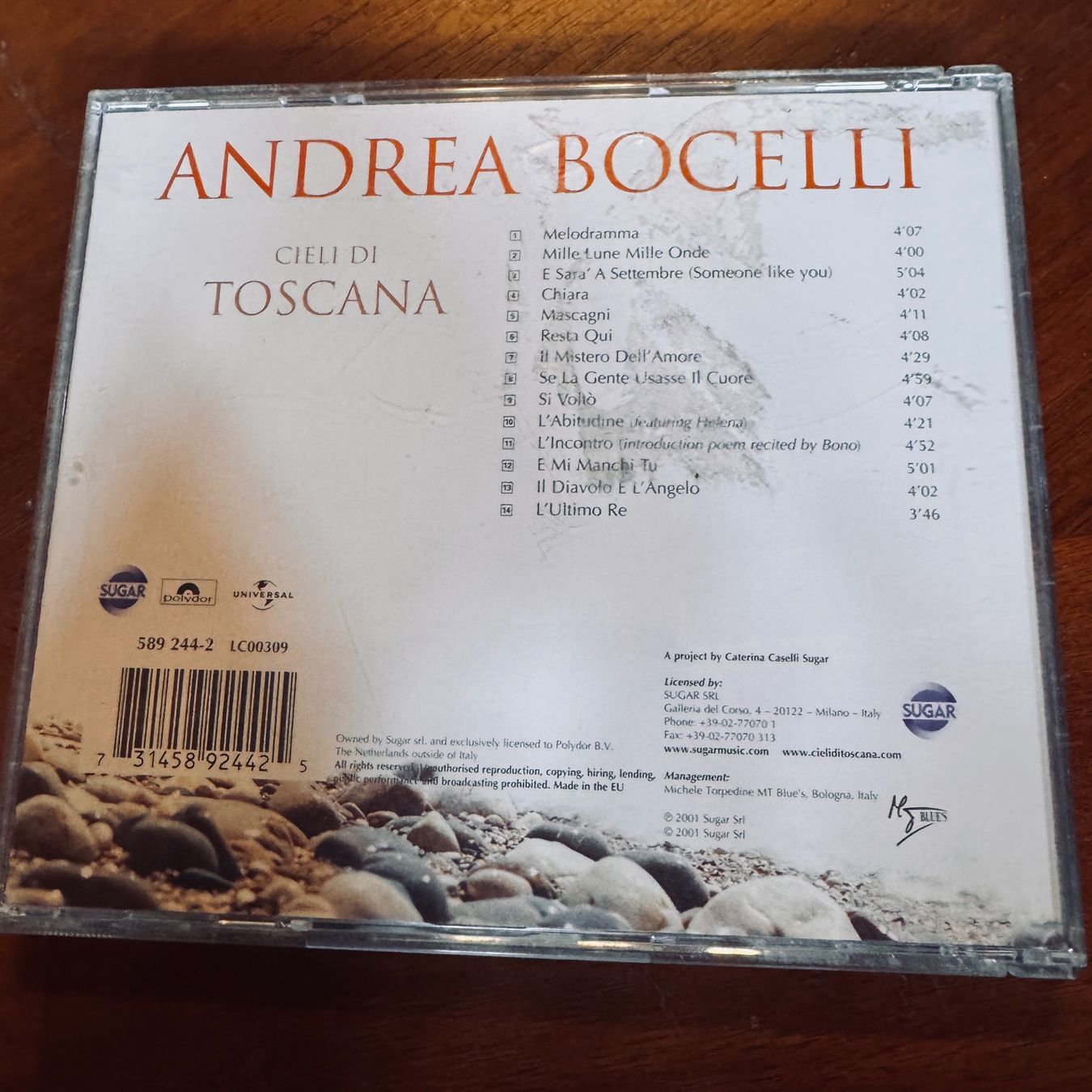 CD: Andrea Bocelli: Cieli di Toscana CD – Usato da Merligen venduto da barratt 1