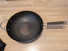 Wok Kuhn Rikon avec couvercle en verre