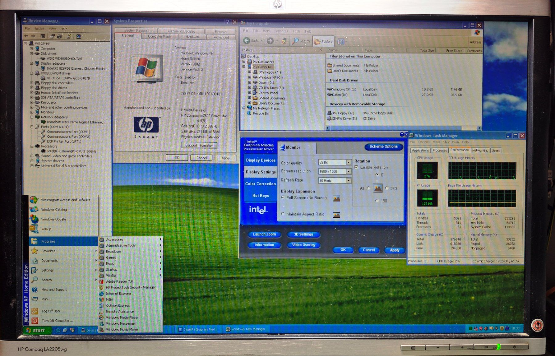 Hewlett Packard PC: HP Compaq dc7600, Windows XP, Celeron 2.66GHz, 256MB, 40GB – Usato da Höri venduto da Nastaq 5