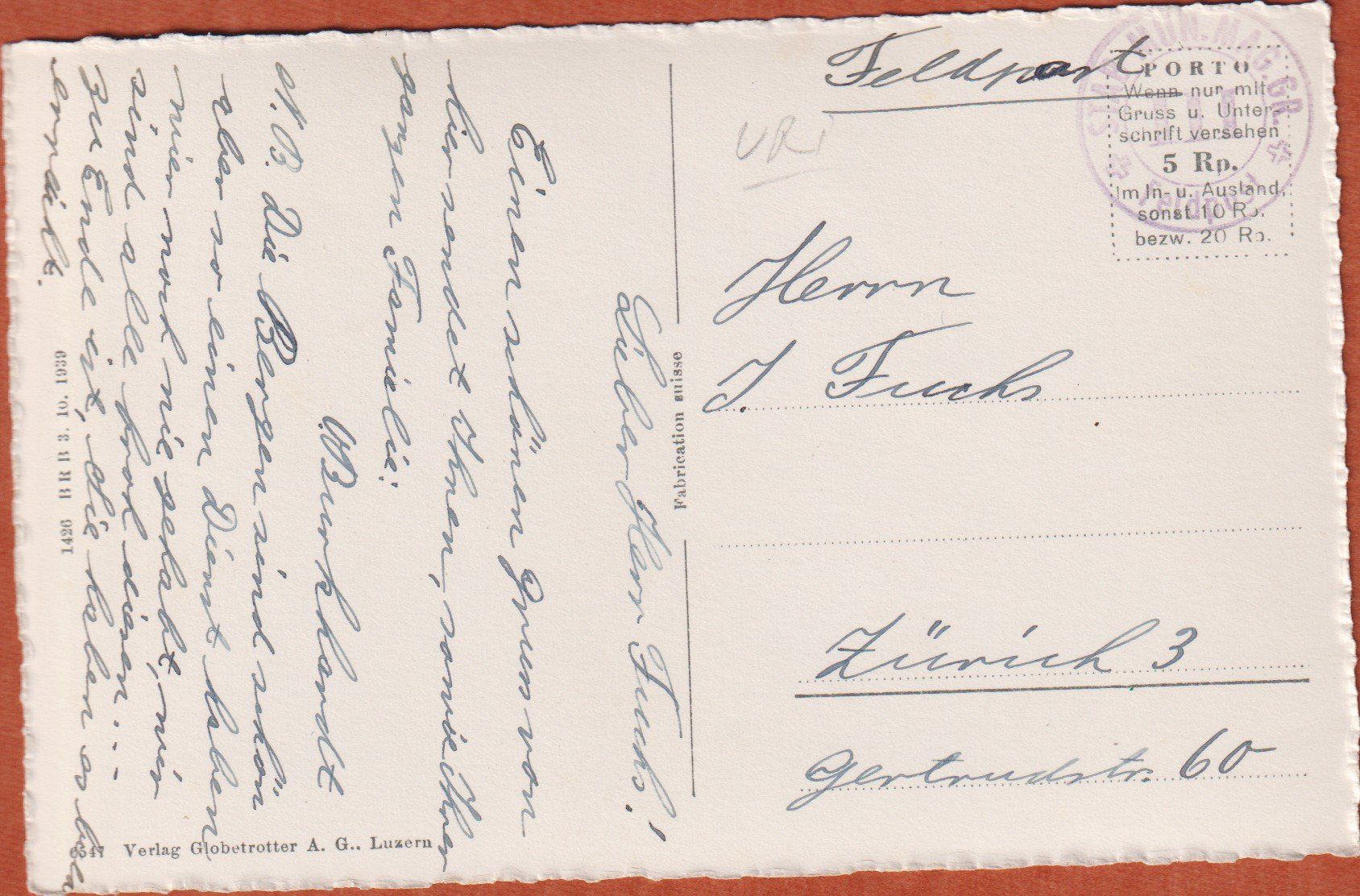 Cartoline postali: Altdorf  UR   :   alte Ansichtskarte von 1939 – Usato da Vitznau venduto da Ropaku 1