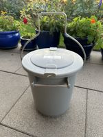 Kunststoffeimer grau 22 Liter mit Deckel guter Zustand