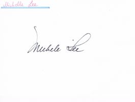 Michele Lee 1942- Autogramm signiert Karte 10x15cm
