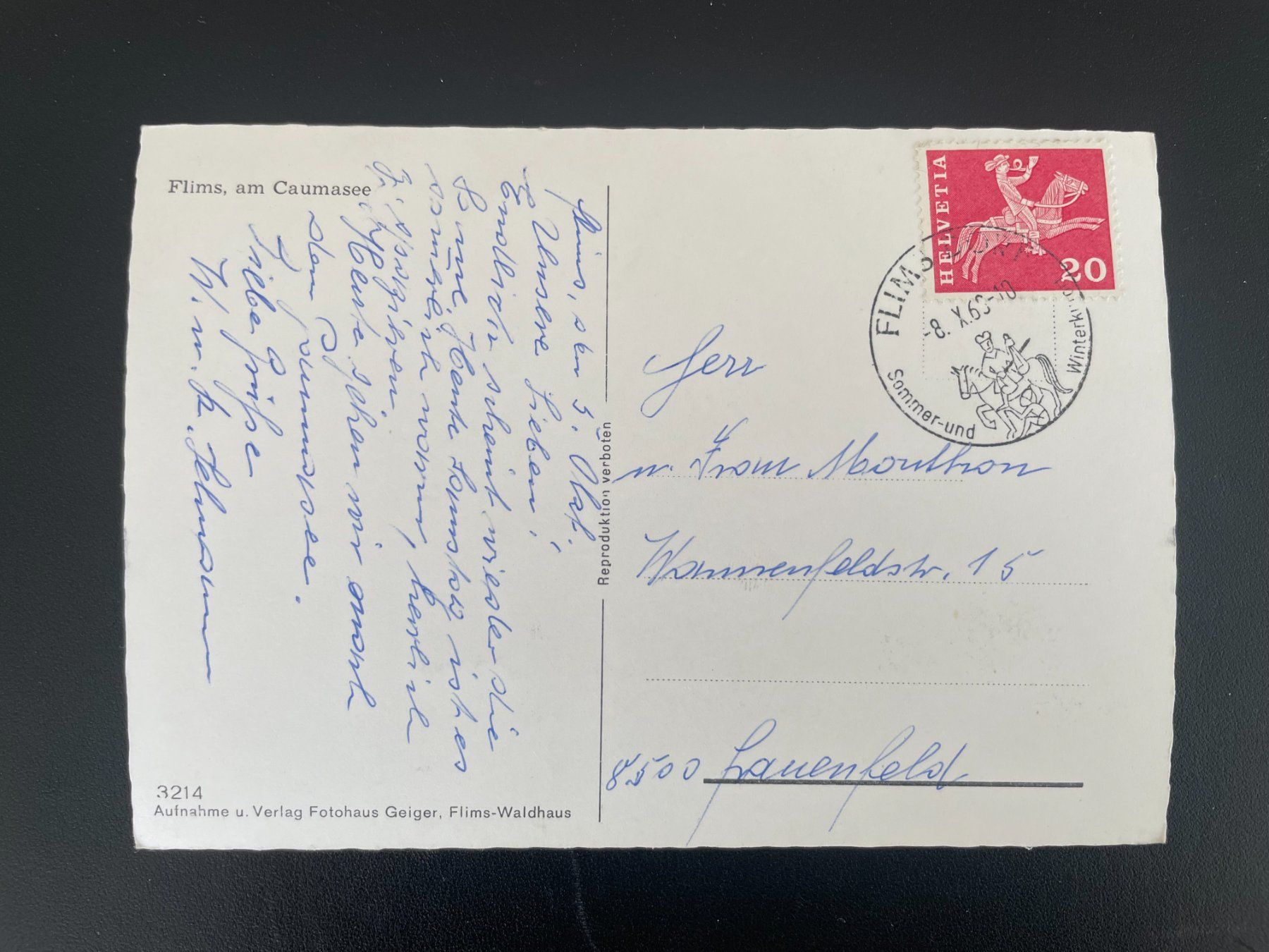 Cartoline postali: AK GR Flims am Caumasee – Usato da Thal venduto da Danny82 1