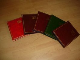 5 Stk. Alben mit jeweils 20 Einlagen für Erstagsbriefe. O.Ä.