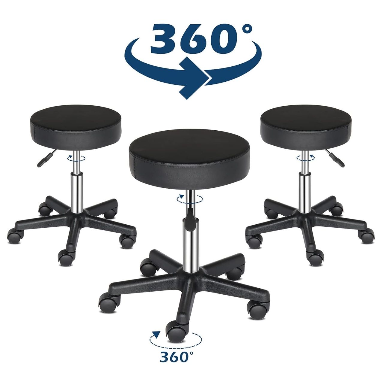 Sgabelli: Rollhocker Arbeitshocker Drehhocker 2er Set Höhenverstellbar – Nuovo e nell'imballaggio originale da Bülach venduto da StoreInShop.com 6
