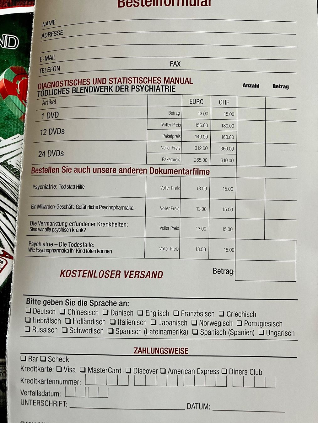 Tutti i DVDs: Dvd : Diagnostisches, Statistisches, Manual – Usato da Basel venduto da Cora3 3