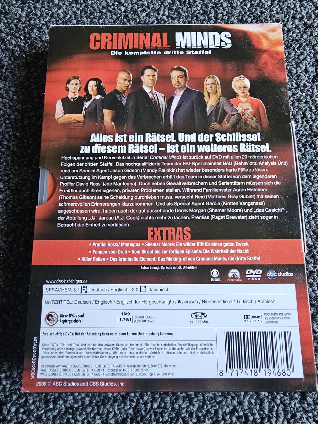 Tutti i DVDs: Criminal Minds - Staffel 3 – Usato da Ruswil venduto da jan_bxl5 1