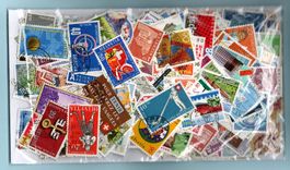 950 verschiedene Briefmarken Schweiz, alle rund gestempelt