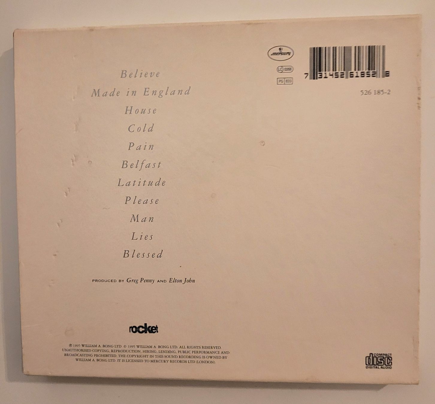 CD: CD Elton John 1995 mit Booklet – Usato da Oberuzwil venduto da rtr_wp6m 2