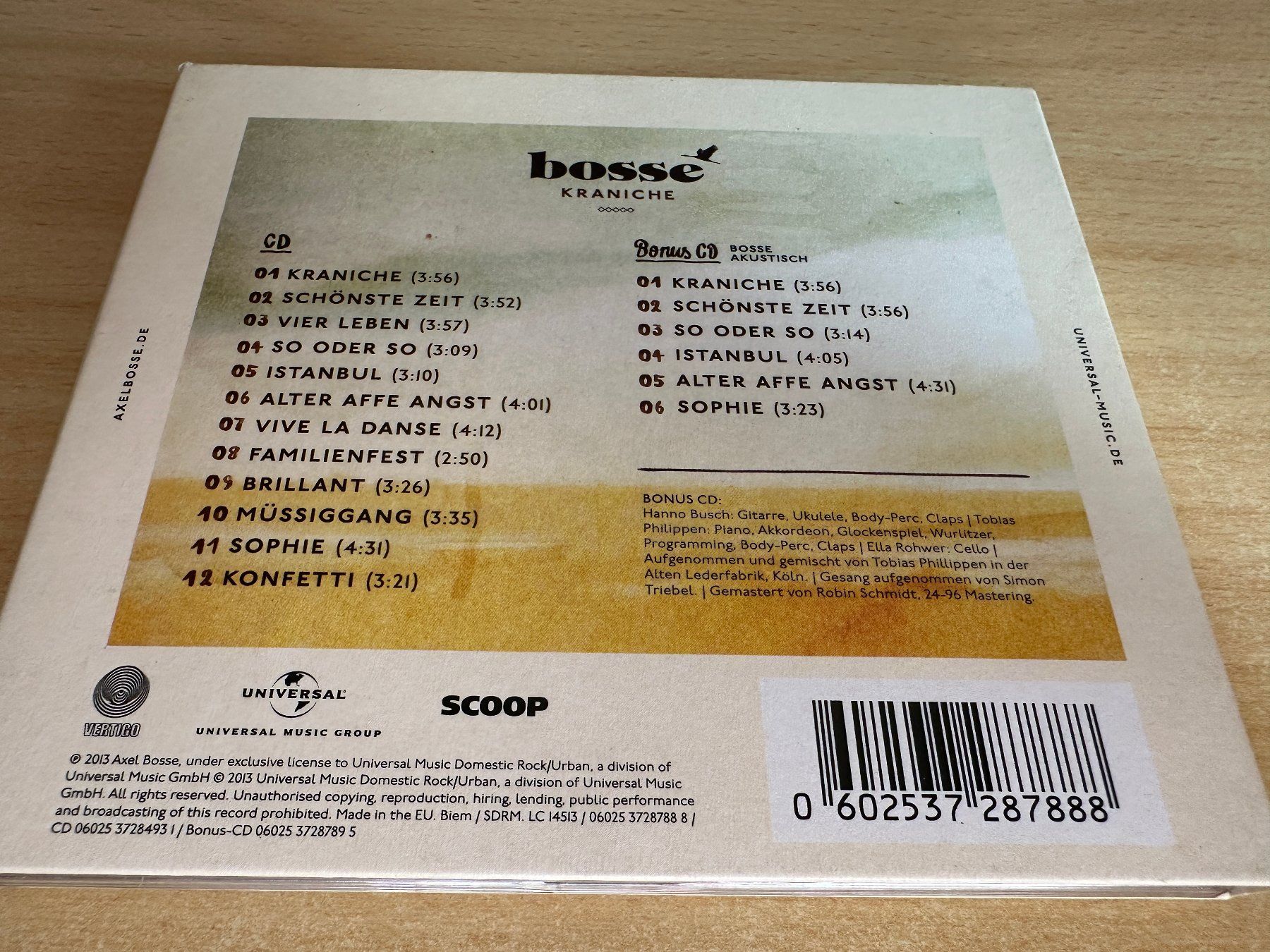 CD: Bosse – Kraniche - 2 CD – Usato da Rikon im Tösstal venduto da Alpenmutz 1