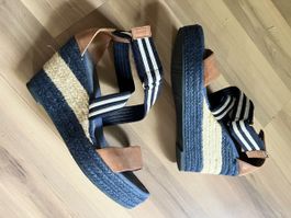 GANT Sandalen Grösse 40 Sommerkeile gestreift Braunes Leder