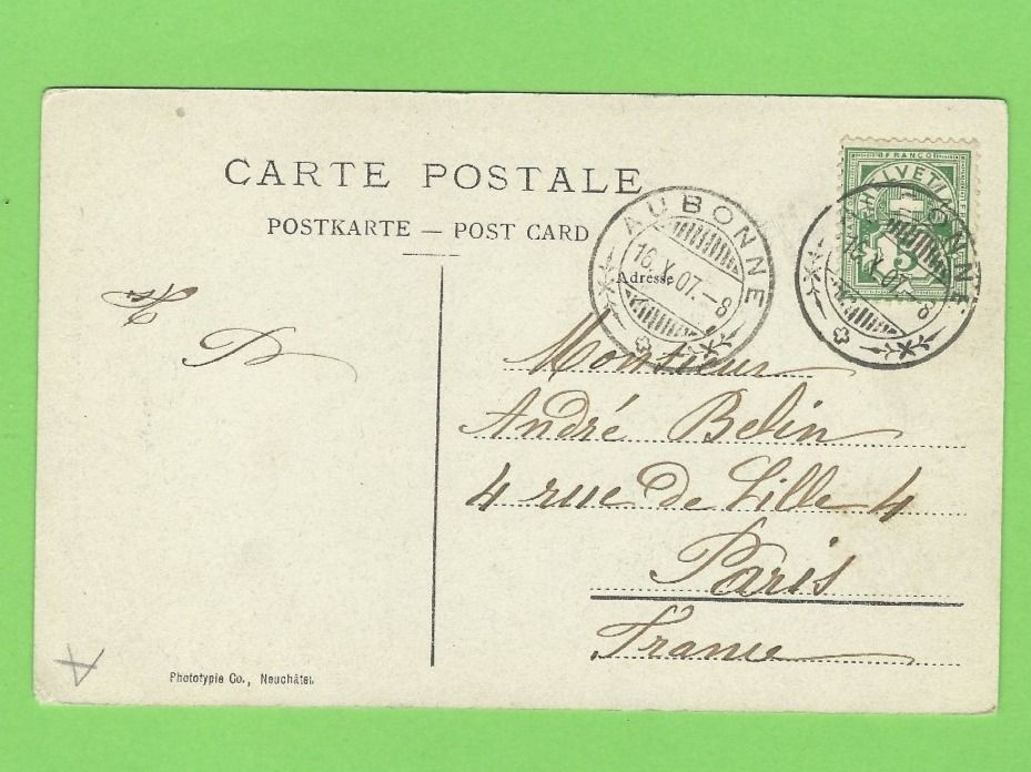 Cartoline postali: Aubonne - Le Casino – Usato da Zürich venduto da t24_de 1