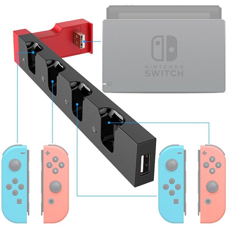 Nintendo Controller: Nintendo Switch Joy Con Controller Charger Dock Stand Statio – Nuovo e nell'imballaggio originale da Unterägeri venduto da RmOnline 5