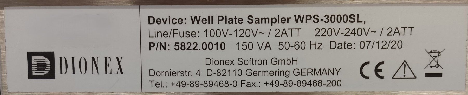 Accessori da laboratorio: Dionex UltiMate 3000 Autosampler – Difettoso da Niederdorf venduto da LeptonAG_Labor 5
