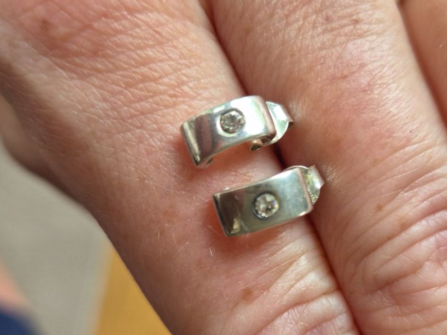 Boucles d'oreille: Ohrstecker Silber mit Zirkonia, 925 – D'occasion à Mollis par Kekie 3