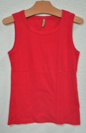 Himbeerrotes Rippstrick-Top/Shirt von Soyaconcept, Grösse S