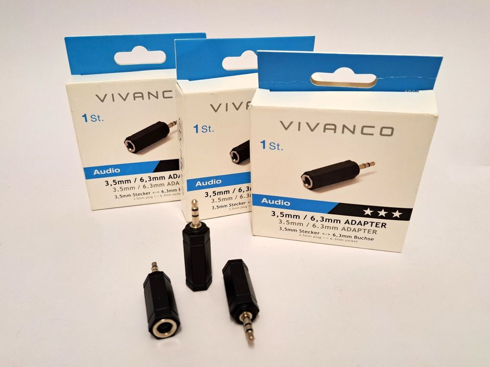 VIVANCO Audio Adapter 3er Set (Neu (gemäss Beschreibung)) in ...