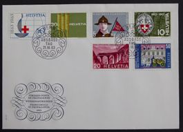 1963 - CH - Znr. 395-400 / Serie - FDC - ES - 21.03.1963