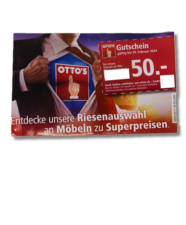 Gutschein für Möbel 50. OTTO'S Kaufen auf Ricardo