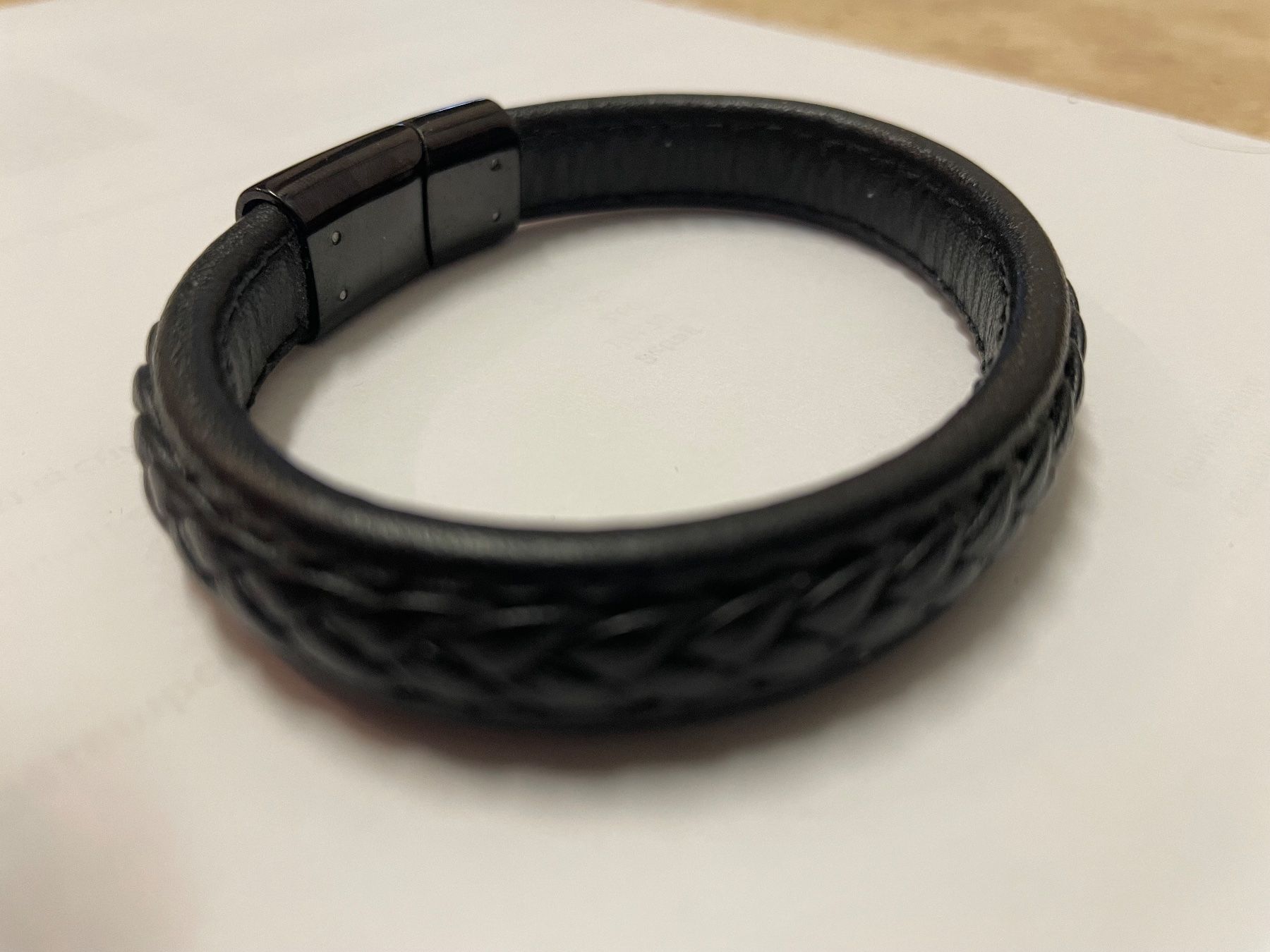 Bracciali & Braccialetti: SCHWARZES RETRO LEDERARMBAND – Nuovo (secondo la descrizione) da Egg b. Zürich venduto da underworld 5