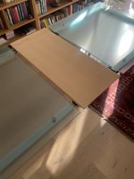 Esstisch Glas Holz ausziehbar Metallbeine guter Zustand