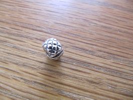 Pandora Stopper Clip Charm Silber strukturiert gebraucht