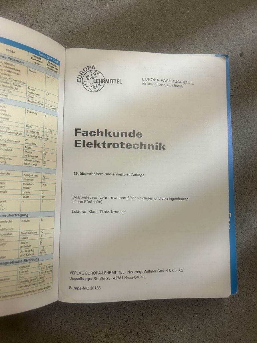 Livres: Fachkunde Elektrotechnik – Neuf (Voir description) à Dietlikon par ade_sk8v 3