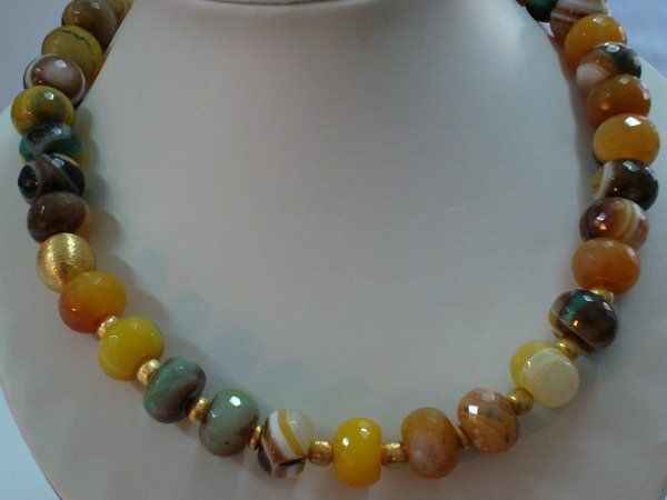 Catenine: Collier aus Achat bunt – Nuovo (secondo la descrizione) da Suhr venduto da Maxmusic2308