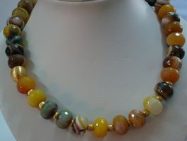 Collier aus Achat bunt