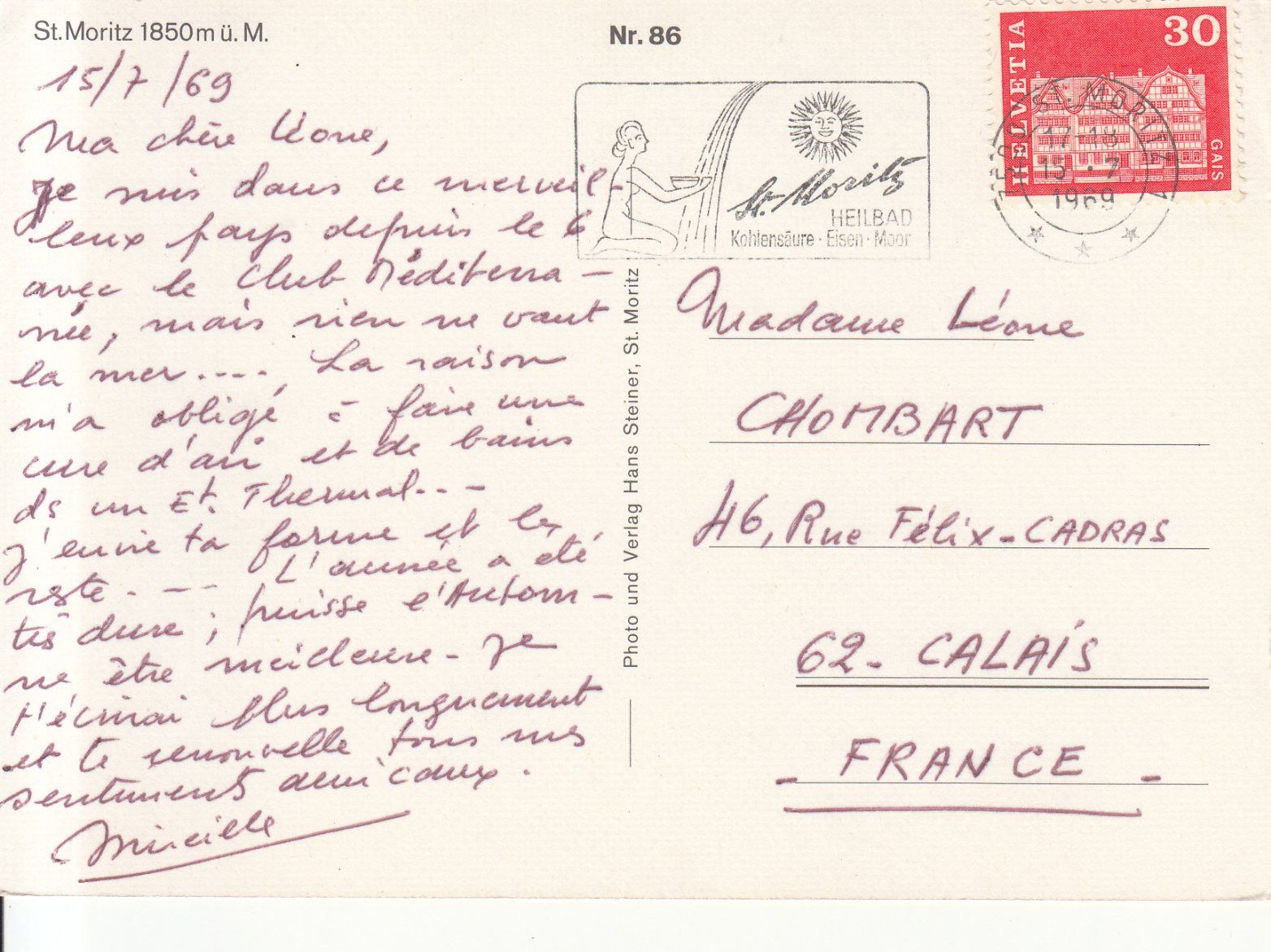 Cartoline postali: St. Moritz 1969 – Usato da Bürglen TG venduto da StampGraf 1