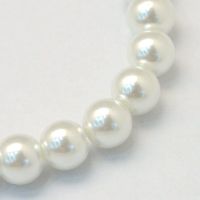 Glasperlenstrang Weiss 4-5mm / 200St.