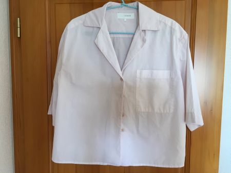 Puderrosa Baumwollbluse Zara, Gr XS, neu