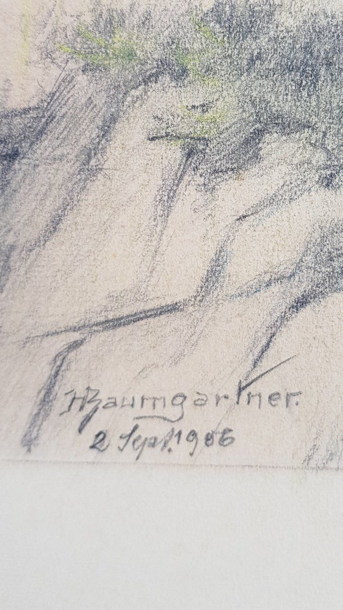 Dipinti: Mythen Spitze  1906  -   H. Baumgartner – Usato da Horw venduto da Kunstreich7 1