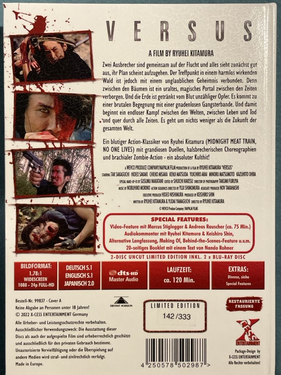 Alle DVDs: Versus (2000)  Limited Mediabook – Gebraucht aus Waldenburg von Gonzo8 1