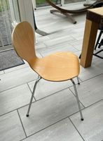 4 Stühle Holz Metall Design hellbraun gebraucht